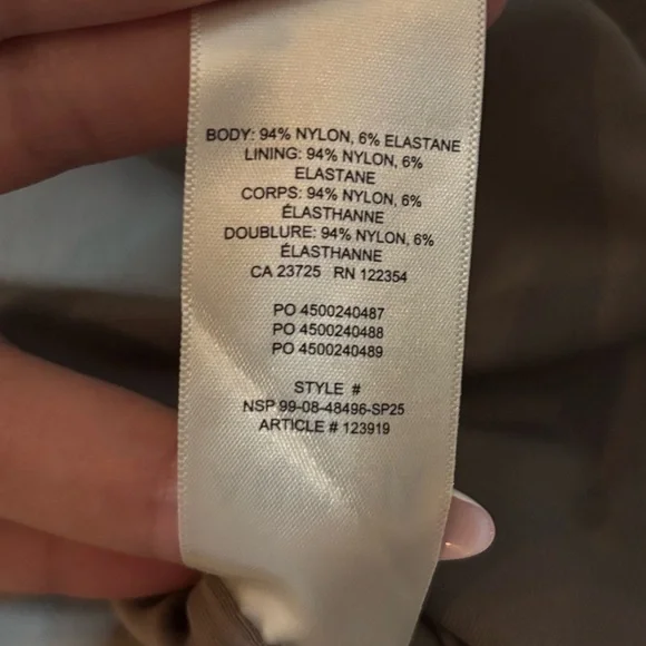 NWT Aritzia Taupe Off-Shoulder Mini Dress - Picture 5 of 5